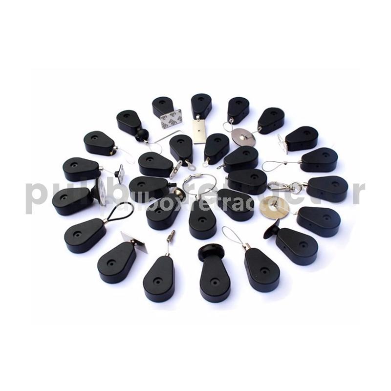 Drop-shaped Retractable Anti Theft Security Cable Pull Box Recoiler