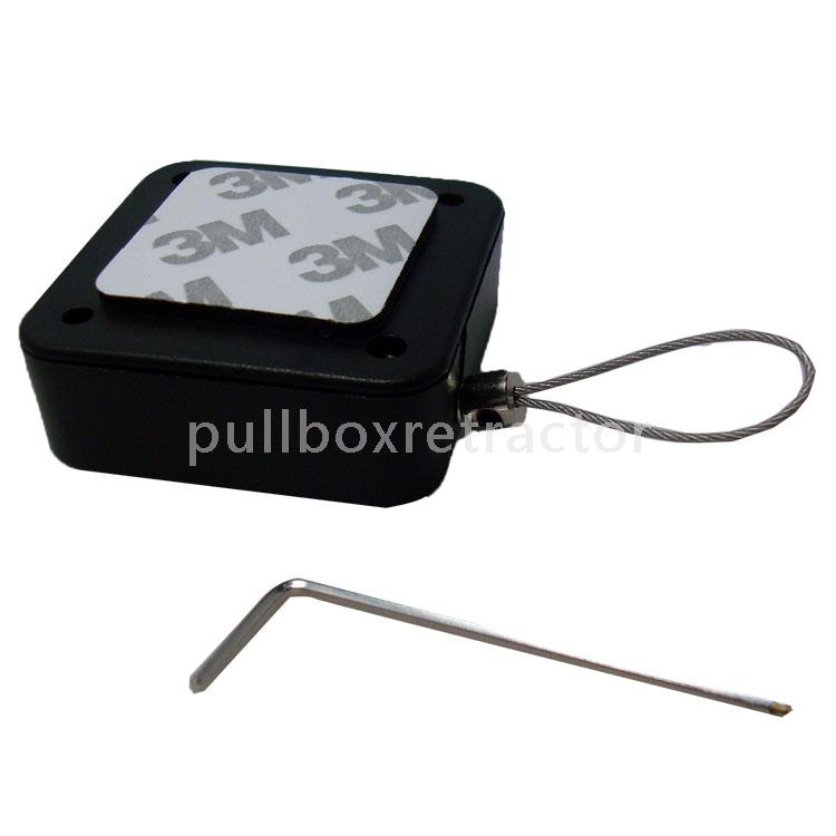 Square Shaped Anti Theft Retractable Tethers With Loop Cable End