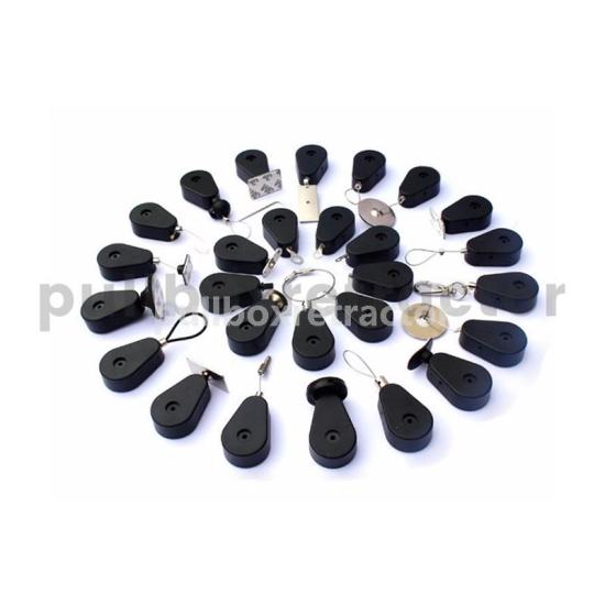 Drop-shaped Retractable Anti Theft Security Cable Pull Box Recoiler