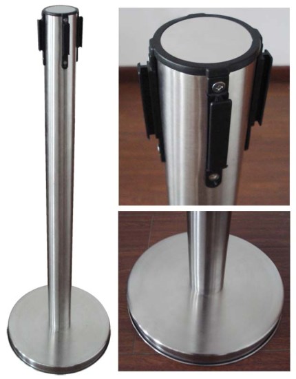 Stainless steel queue barrier