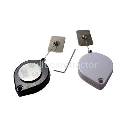 ABS Shell Anti Theft Cable Retractor With 3M Sticker