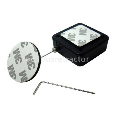 Anti Theft 3M Adhesive Back Retractable Pull Box With Stainless Steel Rope