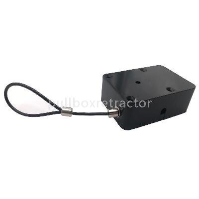 Cuboid Retractable Secure Pulling-box with Demountable Key Ring for Retail Product Positioning
