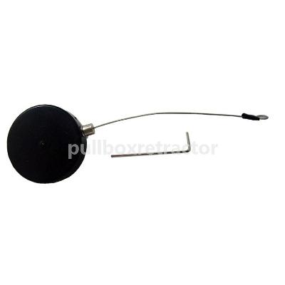 Round Anti-Theft Display Pull Box With Circular Sticky Metal Plate End