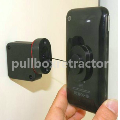 Retractable Pull Box Security Tether Plus Magnetic Clasps Cable Holder