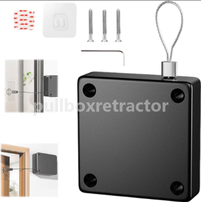 Automatic Door Closer, Portable Punch-Free Retractable Automatic Sensor Door Closer for Home Office Parts