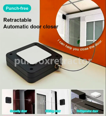 Automatic Door Closer,Auto Door Closer,Multifunctional Household Automatic Punch- Buffering Retractable Door Closer